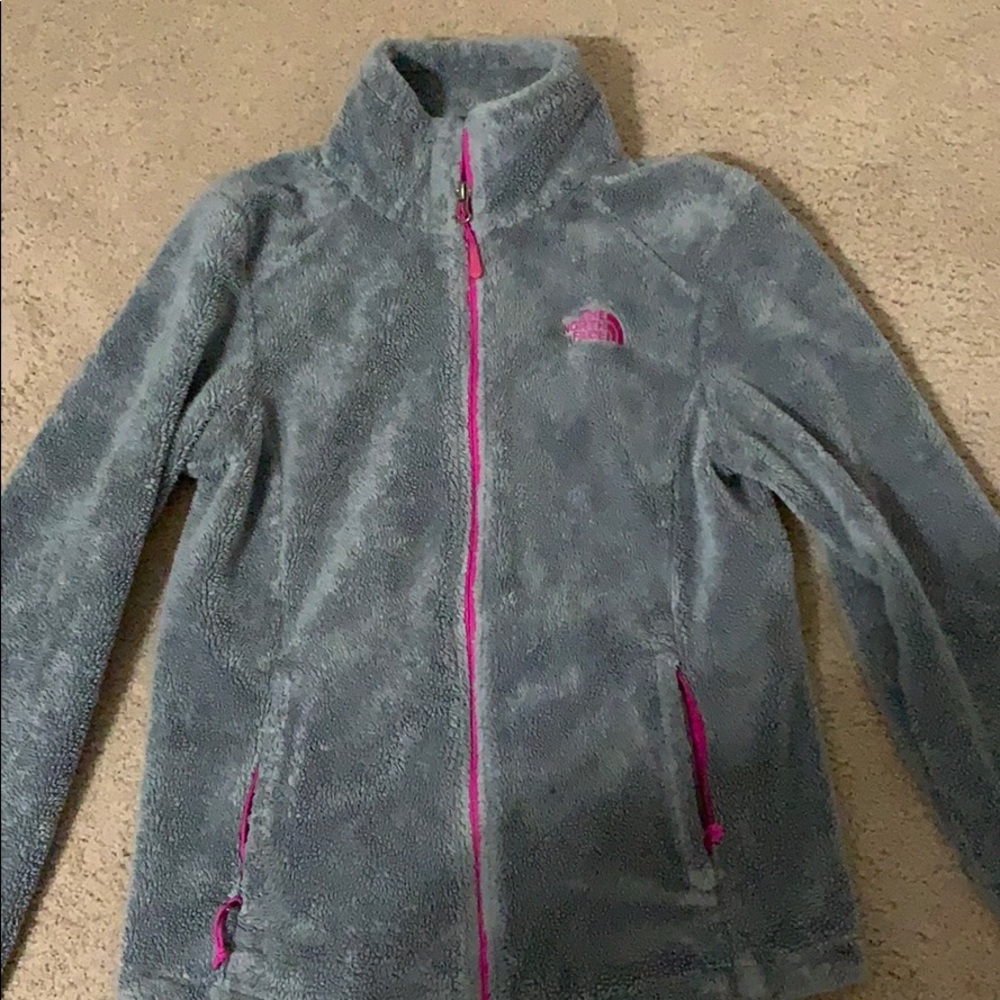 grey north face jacket